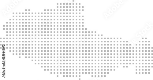 Tibet, China – square dot grid vector map (Web Mercator projection, PPT-compatible & fully editable)