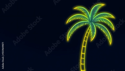 Neon Palm Tree
