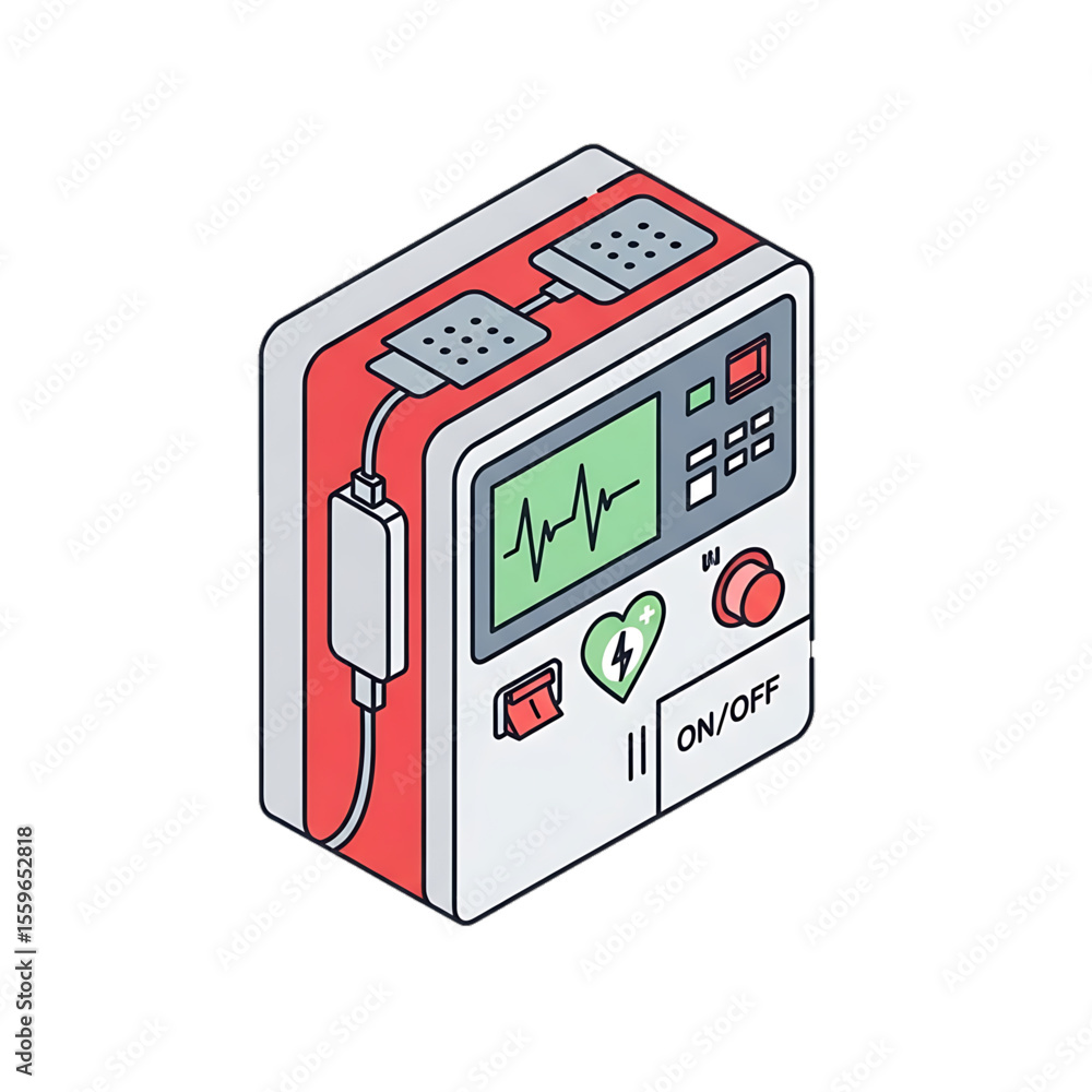 Fototapeta premium Medical heart rate monitor and alarm device.