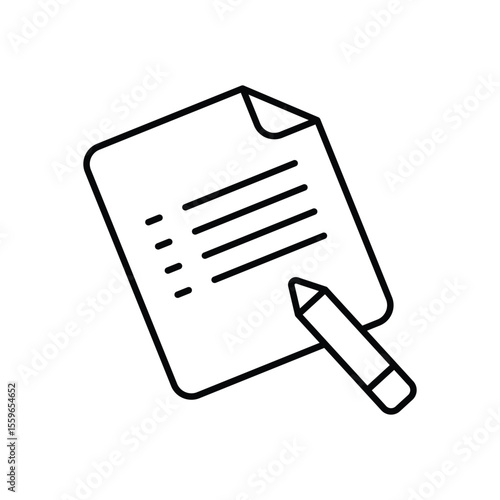 Script Icon vector stock illustration