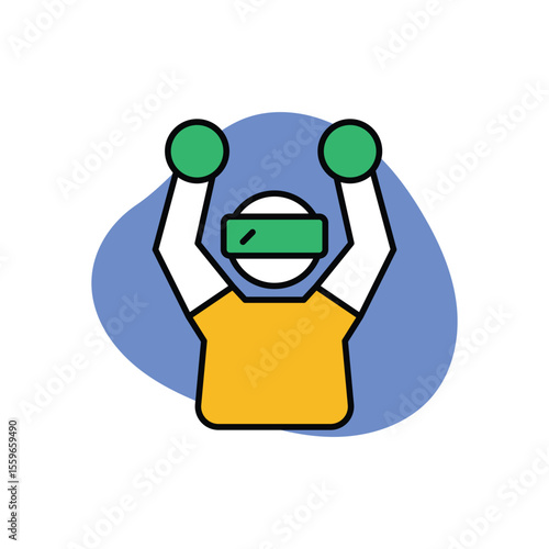 VR Ride Icon vector stock illustration