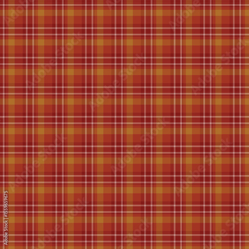 Warm Rust and Orange Plaid Pattern - Seamless Autumn Tartan