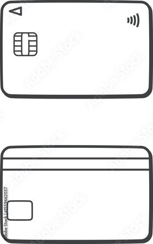 ナンバーレスクレジットカード（表面・裏面）