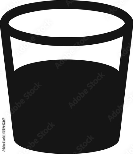 Black Mug Cup Vector Icon