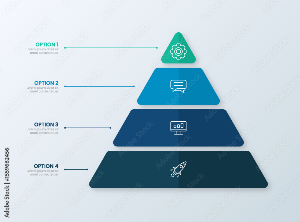 Fototapeta premium Triangle Infographic Design for Presentation