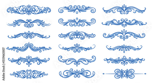 Elegant decorative ornaments vector illustration for design and decoration - classic style