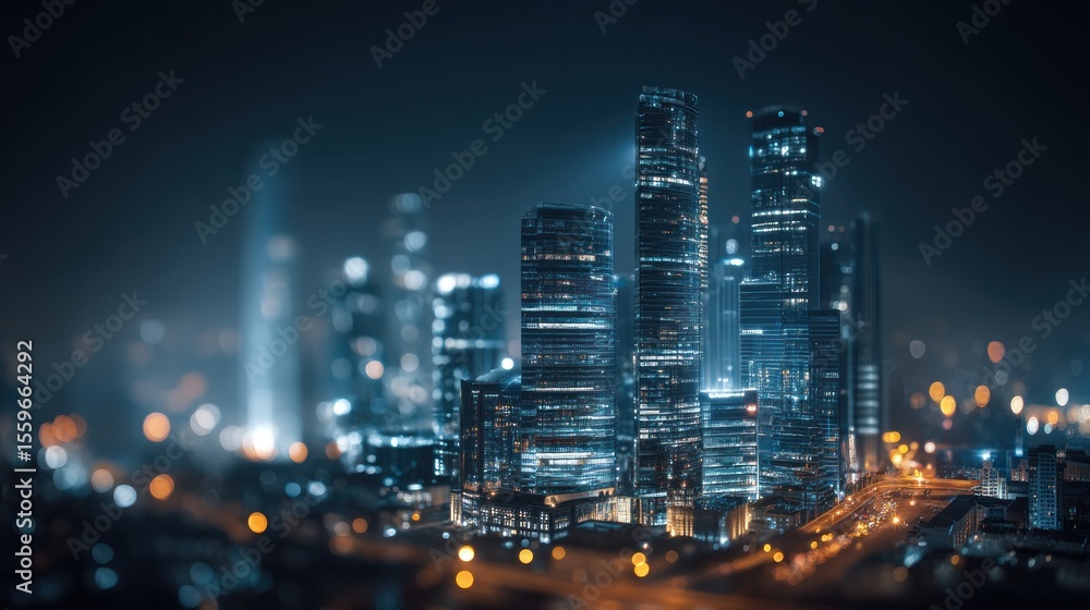 Fototapeta premium Cityscape night