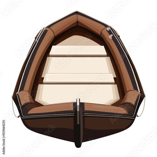 Inflatable boat isolated 