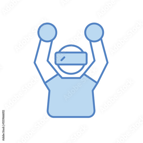 VR Ride Icon vector stock illustration