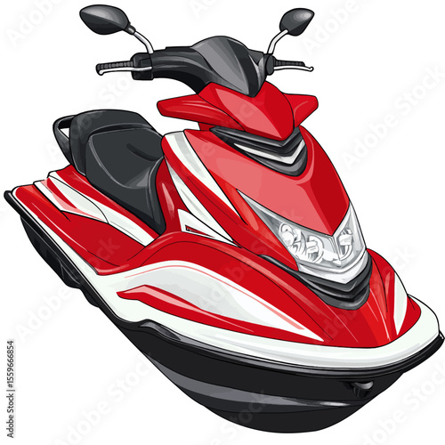 Jet ski isolated on white 