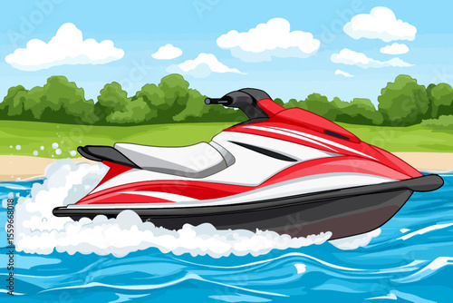 Jetski landscape 