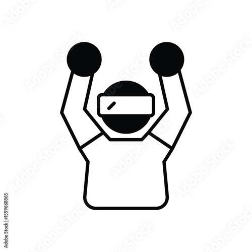 VR Ride Icon vector stock illustration