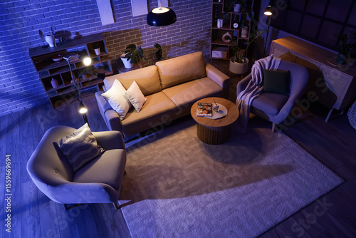 Interior of stylish living ...