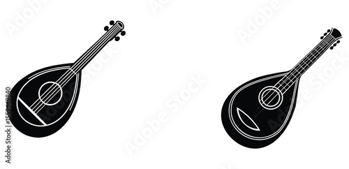 Mandolin silhouette Instruments Musical Icons and Designs