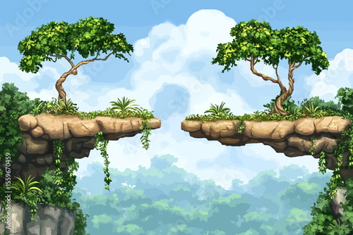 Edge of the cliff landscape 