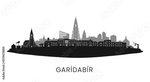 Wallpaper Mural Gardabaer Iceland skyline Cityscape vector. Torontodigital.ca