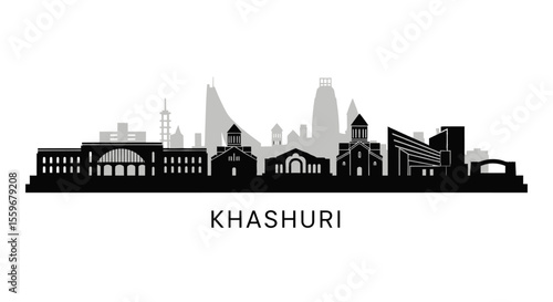 Khashuri Skyline Cityscape Vector Illustration.