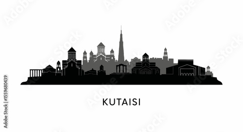 Kutaisi Skyline Georgia City Vector.
