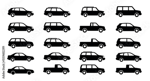 Free Download Car silhouette vector illustration collection for design projects - GFXLoad