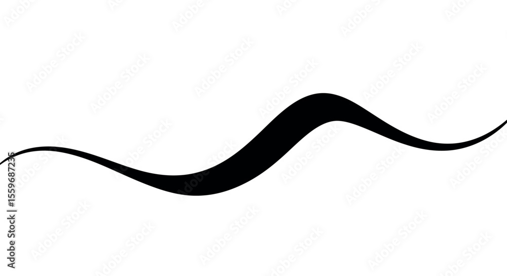 Abstract wave shape vector illustration for modern design in minimalist style Abstract wave shape vector illustration for modern design in minimalist style