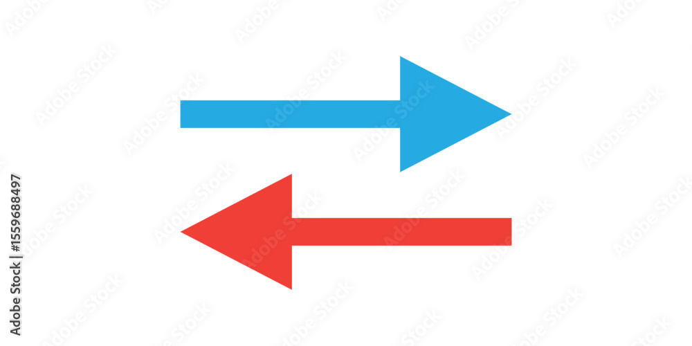 Obraz premium arrows data transfer icon, exchange arrow icons - Swap icon with two arrows EPS10