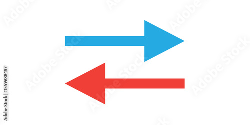 arrows data transfer icon, exchange arrow icons - Swap icon with two arrows EPS10