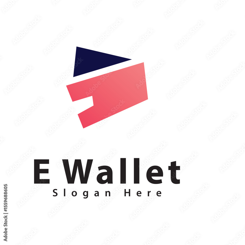 E wallet logo symbol vector design template E wallet logo symbol vector design template