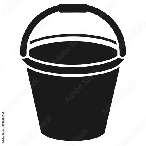 metal bucket isolated on white
