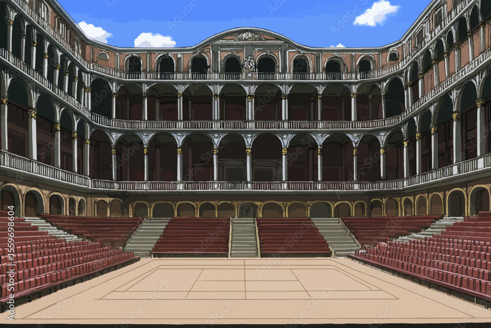 Obraz premium Old theater landscape 