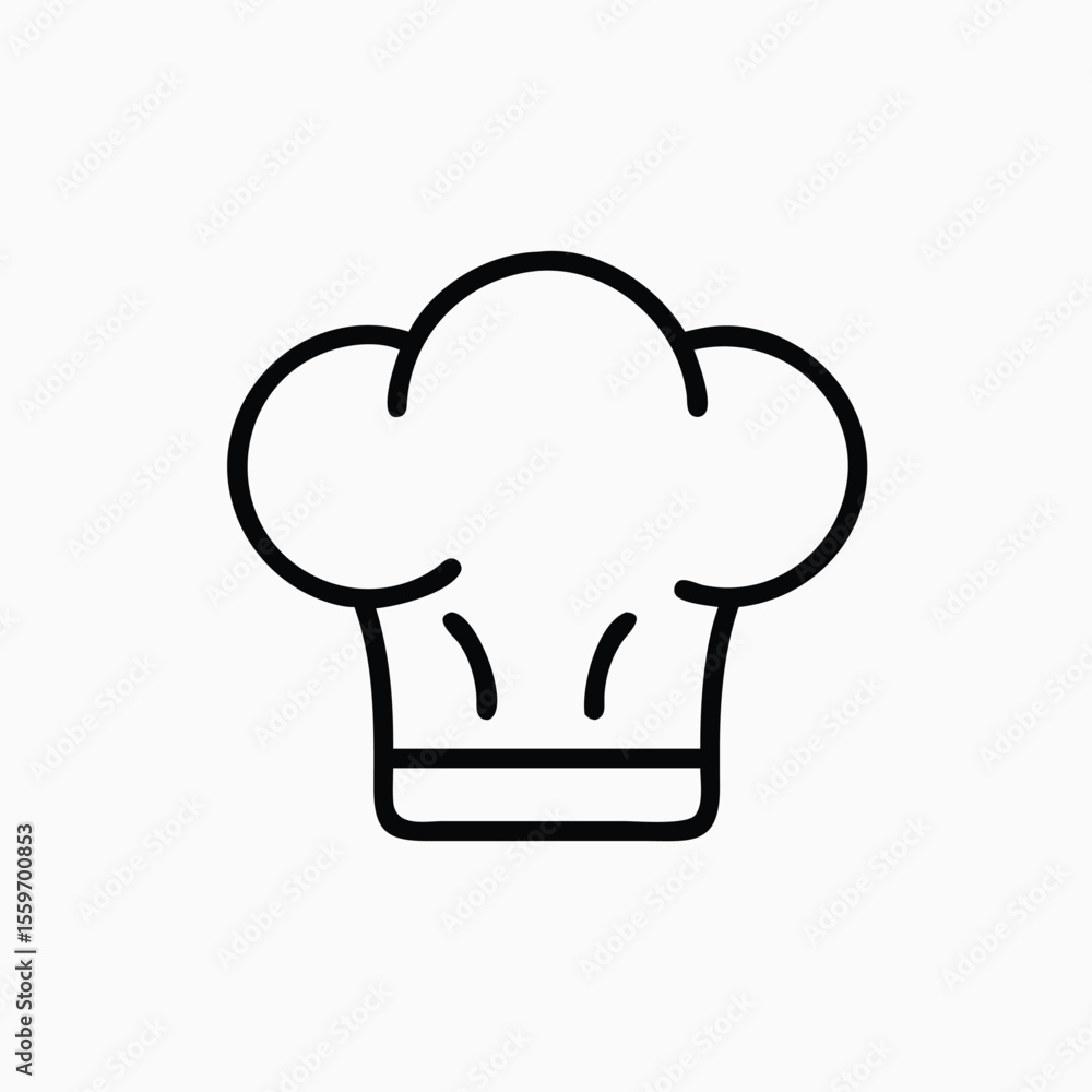 chef hat icon vector sign chef hat icon vector sign