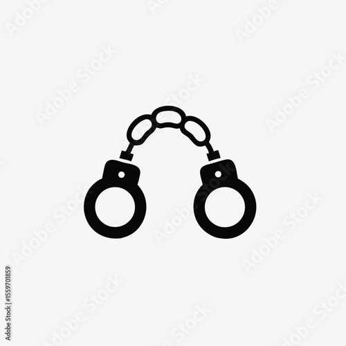 handcuffs icon set fully editable vector template