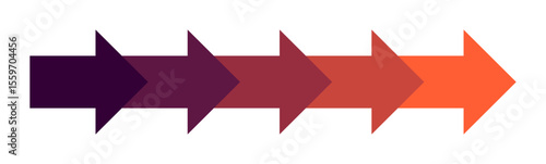 Pfeile in aubergine und orange