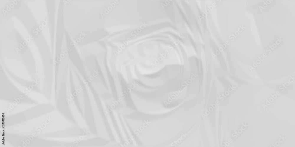 Obraz premium White crumpled paper background texture pattern overlay. wrinkled high resolution arts craft and Seamless white crumpled paper. 