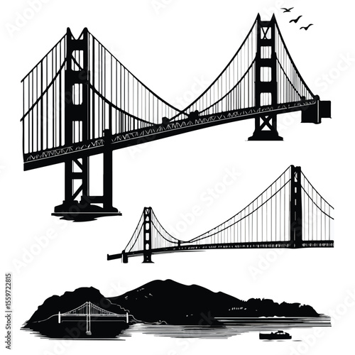  golden gate bridge silhouette