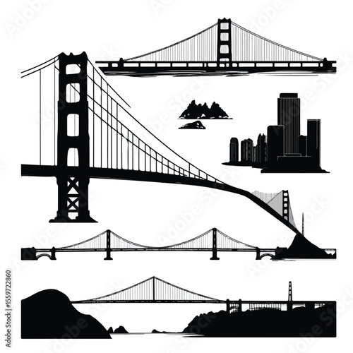  golden gate bridge silhouette