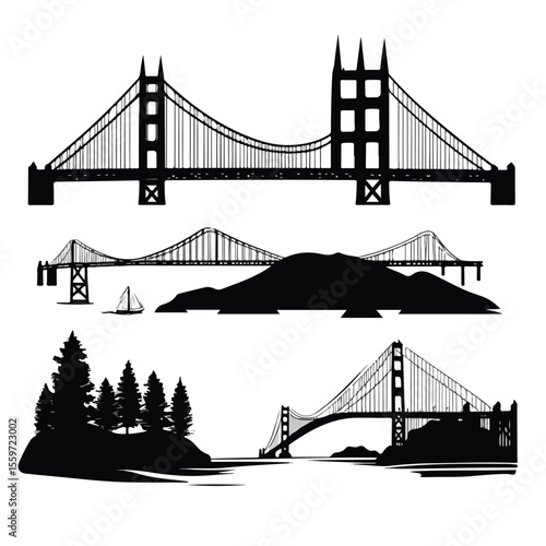 golden gate bridge silhouette