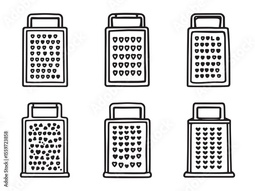 modern kitchen tool grater line art vector image