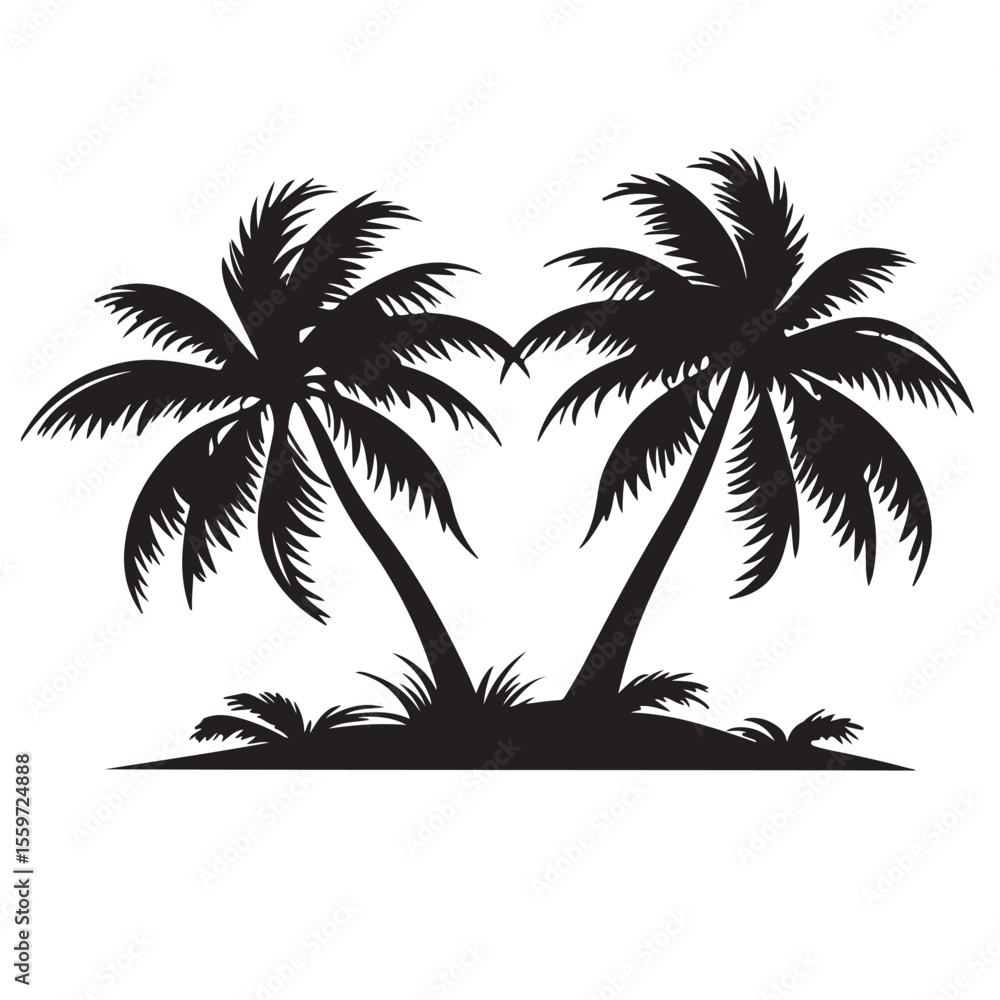 Fototapeta premium plam tree silhouette