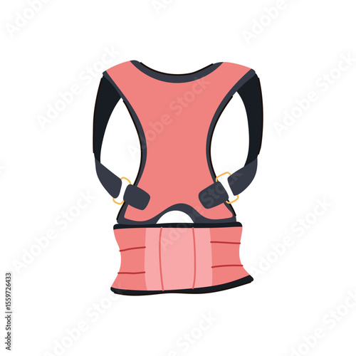 alignment back posture corrector cartoon vector illustration