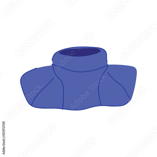 comfort cervical neck collar cartoon vector illustration