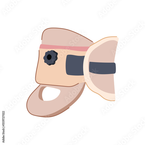 alignment cervical neck collar cartoon vector illustration