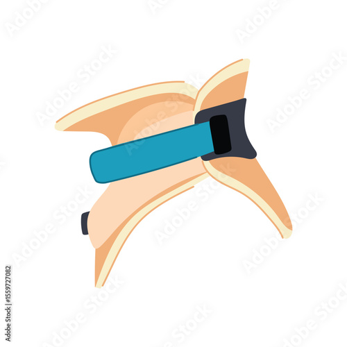 immobilization cervical neck collar cartoon vector illustration