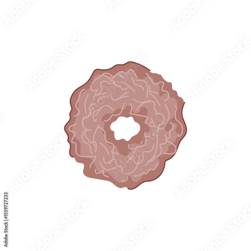 biodegradable coconut fiber dish scrubber cartoon vector illustration