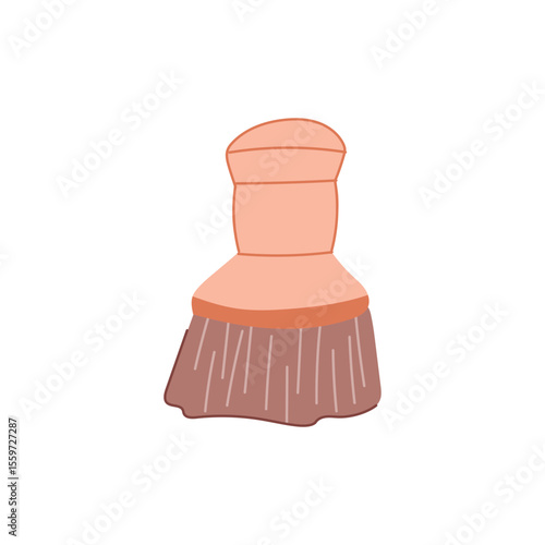 organic coconut fiber dish scrubber cartoon vector illustration