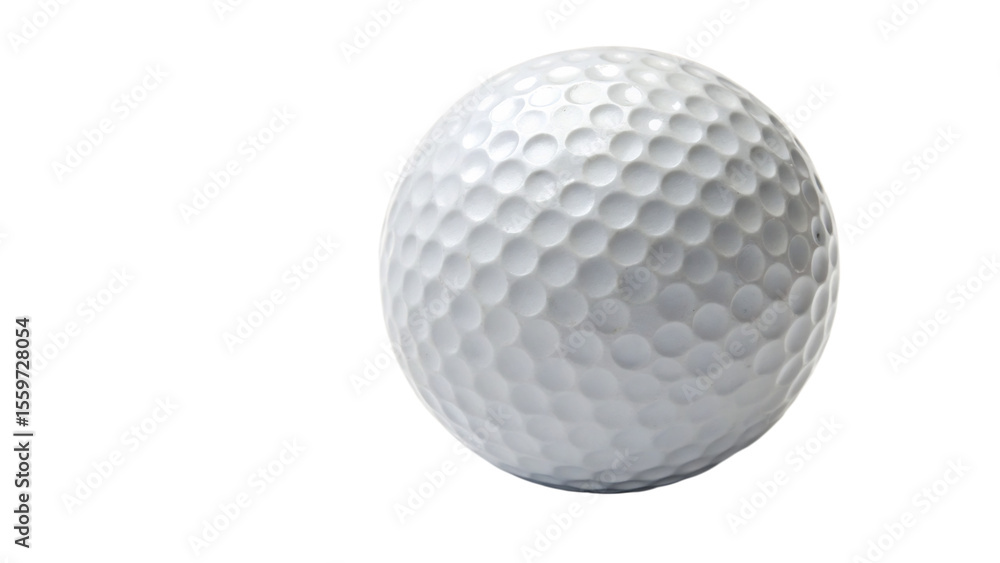 A white golf ball with dimples isolated on transparent background A white golf ball with dimples isolated on transparent background