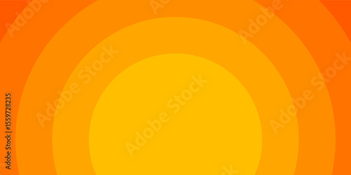 Bright vector background with concentric circles in yellow to orange gradient, radiating from the center like a sunburst for a warm, energetic, and eye-catching effect.