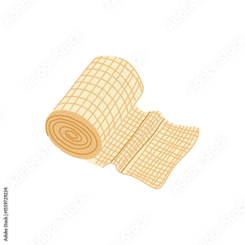 dressing gauze roll cartoon vector illustration