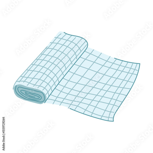 cotton gauze roll cartoon vector illustration