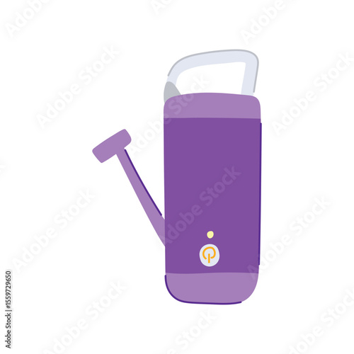 power hand crank flashlight cartoon vector illustration