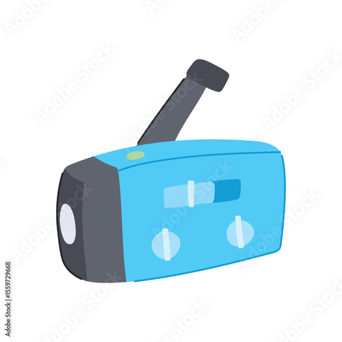 light hand crank flashlight cartoon vector illustration
